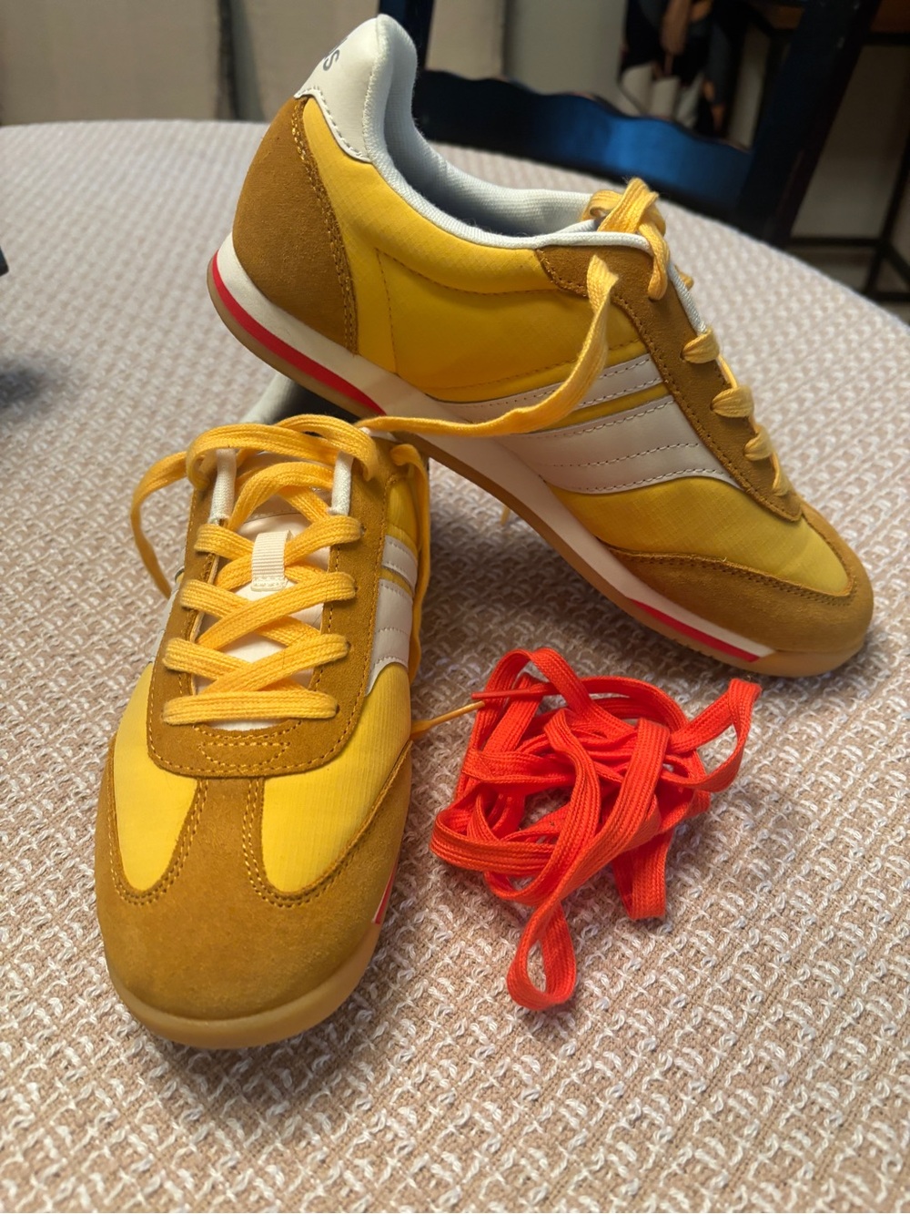 Women's Yellow Keds Retro Runner Sneakers - Casual Athletic Style